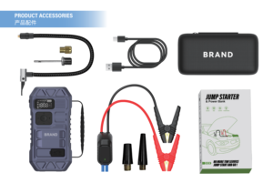 Démarreur de <span class=keywords><strong>batterie</strong></span> Boltpower 3000A pour moto/voiture/camion, pompe à air 160 PSI, <span class=keywords><strong>booster</strong></span> de <span class=keywords><strong>batterie</strong></span> 20000 mAh, gonfleur de pneus portable USB-C 12V - Product Image 6