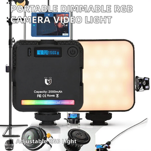 Mini Lámpara LED Portátil de Plástico, Regulable, a Todo Color, 6W RGB, para Cámara, Viajes, Video, Fotografía, Flash, Selfie - Product Image 2