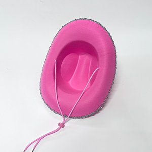 <span class=keywords><strong>Sombrero</strong></span> de Fiesta Personalizable, Sombreros de <span class=keywords><strong>Vaquero</strong></span> Unisex para Halloween con Corona, Cuentas Brillantes, Brillan en la Oscuridad, para las Cuatro Estaciones - Product Image 6