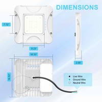 NGTlight - Luces LED para Techo de 150 W, 21000 Lm, Iluminación Comercial para Gasolineras, Garajes Industriales, Estacionamientos, IP65