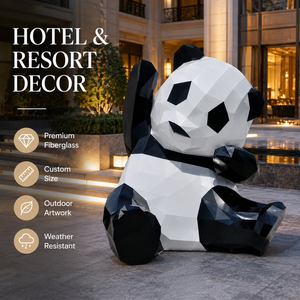 Escultura de Panda Gigante de FRP para Exteriores, Estatua de Animales Salvajes de Fibra de Vidrio Personalizada para Exhibición en Jardines y Zoológicos - Product Image 5
