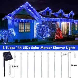 Luces Solares de <span class=keywords><strong>Lluvia</strong></span> de Meteoros para Exteriores, 8 Tubos LED, <span class=keywords><strong>Guirnalda</strong></span> de Luces de Navidad, Luces de <span class=keywords><strong>Lluvia</strong></span> Artificial para Fiestas - Product Image 2
