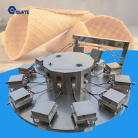 Machine à cônes à glace électrique rotative automatique pour la fabrication de rouleaux aux œufs, de gaufrettes et de gaufres croustillantes