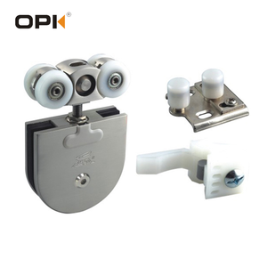 Rueda deslizante <span class=keywords><strong>para</strong></span> puerta de ducha con guía inferior y tope de plástico, de bajo ruido - Product Image 1