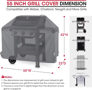Housse de barbecue d'extérieur robuste 600D imperméable aux UV pour cuisson en extérieur, fabrication OEM - Product Image 6