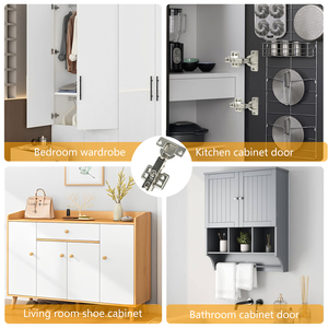 Bisagras <span class=keywords><strong>de</strong></span> Esquina <span class=keywords><strong>de</strong></span> 18 mm <span class=keywords><strong>de</strong></span> Espesor, Acero Laminado en Frío, Amortiguador Hidráulico para Puerta <span class=keywords><strong>de</strong></span> Armario, Cierre Suave y Silencioso para Muebles - Product Image 5