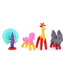 GIRNAR AMUSEMENT PARK Blocks includes 8 educational animal puzzles packed in a red coloured jar - Product Image 2