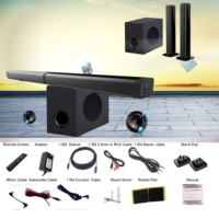Barre de son, barre de son TV avec caisson de basses, nouvelle barre de son 2.1 canaux filaire et sans fil BT5.0 pour TV, 34 pouces, optique/Aux/USB