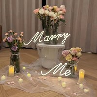 Panneau néon LED acrylique personnalisé « Marry Me » à télécommande, idéal pour les mariages, les fêtes, les bureaux et la décoration de bâtiments commerciaux – Vente Flash