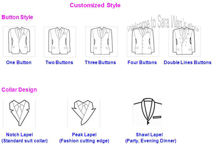 Suit Coat Collar Types Bonsir Stand Collar Men Blazer Pants Vest