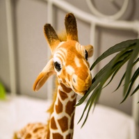 Grande peluche personnalisée girafe vente en gros jouets animaux sauvages grande taille réaliste simulation girafe peluche pour garçons jouets