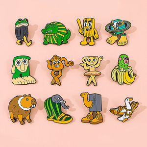 Pins de solapa personalizados de metal esmaltado con letras en inglés, frases divertidas y diálogos, tipo broche, rígidos y blandos - Product Image 4