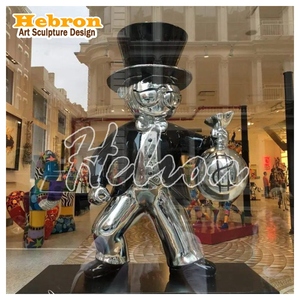 Scultura d'Arte Personalizzata in Fibra di Vetro a Forma di Anatra Donald Duck, 40cm 60cm 80cm, per Gallerie d'Arte Moderna - Product Image 4