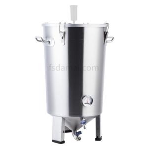 Fermentador Cônico de Aço Inoxidável 304, Tanque de Fermentação de 30, 60, 70, <span class=keywords><strong>100L</strong></span> com Resfriador para Cerveja Artesanal - Product Image 2