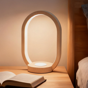 Lampe de Chevet LED Rechargeable en Bois, Mini Lampe de Table Intelligente avec USB pour Lecture, Décoration de Chambre, Protection des Yeux - Product Image 1