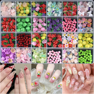 24 Grilles/Boîte 3D Macarons Coloré <span class=keywords><strong>Mini</strong></span> Arc Nail Charms 0.4X0.6mm Résine Mignon Bowknot Nail Art DIY Kawaii Bowknot Nail Supplies - Product Image 5