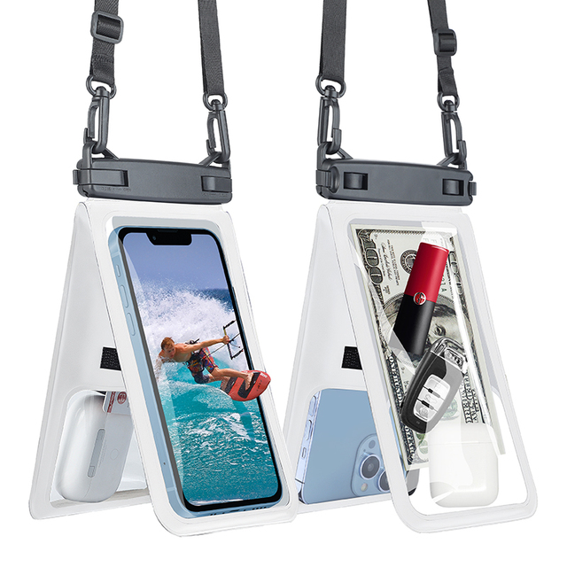 Universal Wholesale Water Proof Mobile Phone Bag Crossbody Double Bags 7.5 Inch Waterproof Pouch for Phone