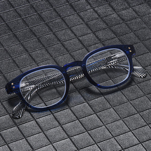 Lunettes PC unisexes à grand cadre avec impression, anti-rayonnement et anti-fatigue, monture bleue et rouge, nouvelles lunettes de <span class=keywords><strong>lecture</strong></span> - Product Image 4