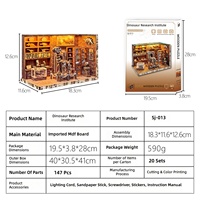 Miniature de chalet DIY pour puzzle 3D, assemblage en bois, scène miniature, ornement, cadeau, jouet, à partir de 14 ans, emballage en boîte colorée