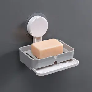 单层热卖皂架排水壁挂式皂架排水粘合剂皂架塑料盒