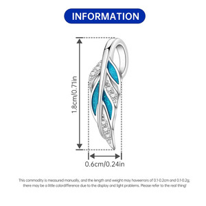 Original, niche design, fashionable and versatile DIY white copper feather <b>beaded</b> <b>bracelet</b>/pendant for women - Product Image 3