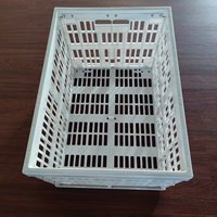 Caisse pliante en plastique blanc haute résistance, grande, épaisse, pour la logistique industrielle
