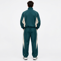 Ensemble de jogging pour hommes, ensemble deux pièces, veste en coton matelassée à fermeture éclair et pantalon de jogging, ensemble de survêtement en coton personnalisé pour hommes
