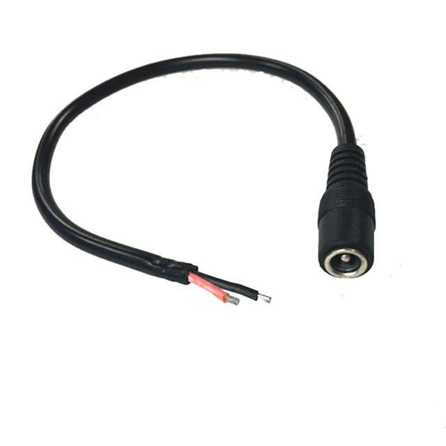 Famale 12V 5.5*2.1mm Dc Power Wire Female Cable Adapter Connector for Led Strip Light