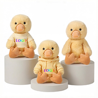 Peluche de Pato Personalizado ODM OEM con Ropa Extraíble y Logotipo Personalizado
