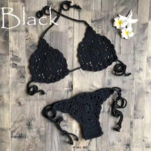 Bikini de Crochet Hecho a Mano de Alta Calidad, Conjunto de 2 Piezas, Traje de Baño Tejido, Bikini de Tiras, Ropa de Playa de Lujo para Mujer - Product Image 3