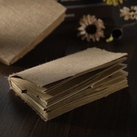 Cuaderno de Viaje DIY con Cubierta de Tela, Anillas, Tapa Dura, Hojas de Relleno, Estilo Retro Nostálgico, Páginas Interiores en Blanco, Material para DIY