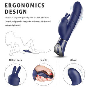 Grosir Pabrik Vibrator Klitoris 2 in 1 Silikon Tahan Air Pemijat Klitoris Mainan Seks Vibrator G-spot Orgasme Vibrator Kelinci - Product Image 5