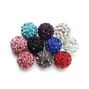 Lot de 10 perles droites en poterie douce Shambhala, perles rondes colorées, accessoires pour bracelet et collier DIY - Product Image 4