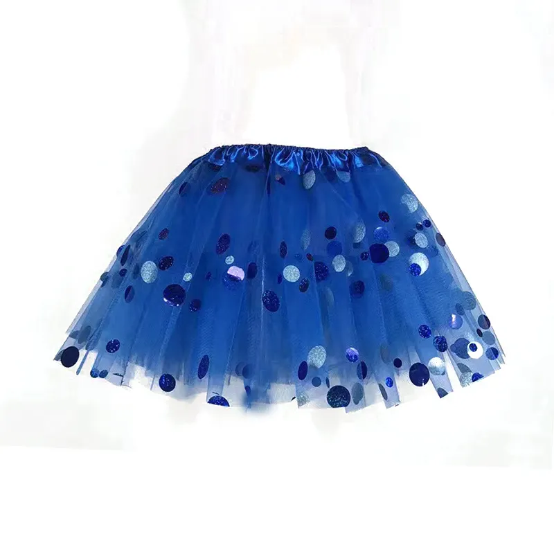 Ballet Dancewear brilhante lantejoulas mini saia bonito infantil para o bebê para festas e performances