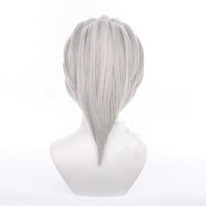 Mayorista Demon Slayer <span class=keywords><strong>Cosplay</strong></span> 35cm Corto Plata <span class=keywords><strong>Uzui</strong></span> Tengen Peluca Sintética Anime Resistente Al Calor <span class=keywords><strong>Cosplay</strong></span> Cola de Caballo Peluca - Product Image 5