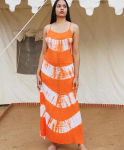 Vestido largo de verano de diseñador para mujer, rayón, Tie dye Batik - Product Image 3