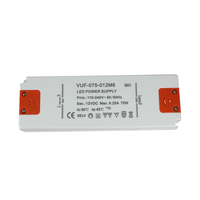 Driver LED à tension constante pour éclairage intérieur, design ultra fin, 110V 240V 100W 8.33A/12VDC 4.16A/24VDC IP20, avec certifications CE SAA ETL UKCA