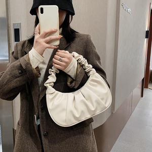 2025 verano suave Casual bolsos moda axila bolsos señoras hombro Vintage mujer Mini <span class=keywords><strong>Dumpling</strong></span> para mujer - Product Image 3