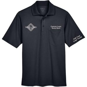 2025 hommes broderie personnalisée Logo textes Performance piqué poche polos promotionnel Core365 - Product Image 1