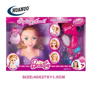 Poupée de coiffure en vinyle <span class=keywords><strong>avec</strong></span> cheveux, jouet de <span class=keywords><strong>maquillage</strong></span> de princesse à la mode pour filles - Product Image 3