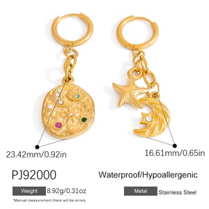 จี้ห้อยคอแฟชั่นสแตนเลสสตีลชุบทอง 18K สีทองทันสมัย ดีไซน์ DIY สำหรับผู้หญิง - Product Image 6