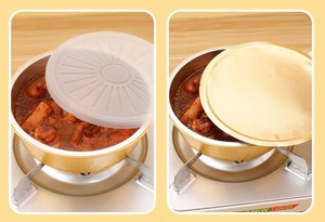 Hot bán đồ ăn nhẹ món tráng miệng <span class=keywords><strong>Flan</strong></span> Pie Pan nhôm lá cup 20oz Muffin Baking cup pho mát bánh Bát Bánh hộp 620ml với nắp - Product Image 4