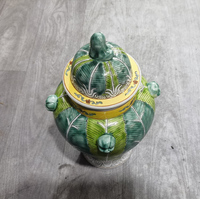 Antike Art Deco Jingdezhen Keramik Handbemalte Bok Choy Ingwer-Vase für Hochzeit, Heimdekoration und Sammlung