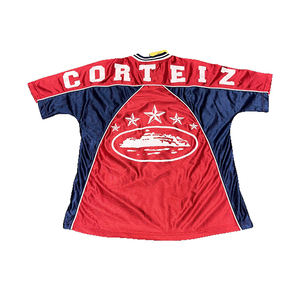 เสื้อยืดเจอร์ซีย์แขนสั้นปักลายตาข่ายสไตล์สปอร์ต หมายเลขสไตล์ฮิปฮอป ยูนิเซ็กส์ ทรงหลวม ทันสมัย - Product Image 5