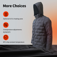 Batterie veste thermique joint chauffant doudoune Sport pour l'hiver noir 100% Polyester Standard adultes vêtements d'hiver vêtements d'hiver