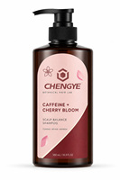 Shampoo à la caféine pour cheveux clairsemés, sans sulfate, avec extraits botaniques au menthol pour un soin rafraîchissant du cuir chevelu et des cheveux faciles à coiffer