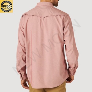 Custom Men's Button Down Shirt with Pockets UPF50 UV Protection Quick Dry Long Sleeve Fishing Shirt - Product Image 3