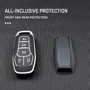Étui pour clé de voiture à 5 boutons, accessoires de protection pour Ford Fusion F-150 Edge Explorer Mustang <span class=keywords><strong>Lincoln</strong></span> MKZ MKC Platinum F150 Lariat - Product Image 3