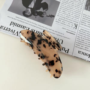 Pinces à cheveux coréennes en acétate pour femmes, motifs marbre, léopard, requin, accessoires de mode antidérapants - Product Image 6