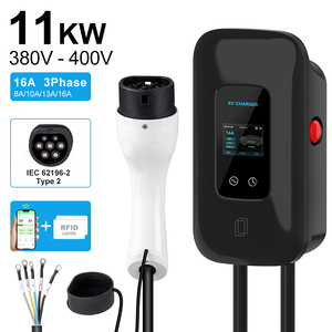 โรงงานโกเชียน ผลิตอุปกรณ์ชาร์จรถยนต์ไฟฟ้า OEM 11kW พร้อมแอปพลิเคชัน ควบคุมผ่าน Wifi 16A 3 เฟส วอลล์บ็อกซ์สำหรับยานยนต์ - Product Image 1
